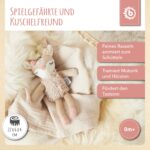 Bieco Kuscheltier Reh Ella mit Rassel | Baby Kuscheltier ab 0 Monate Stofftier Baby Plüschtier Reh rentier – Bild 7